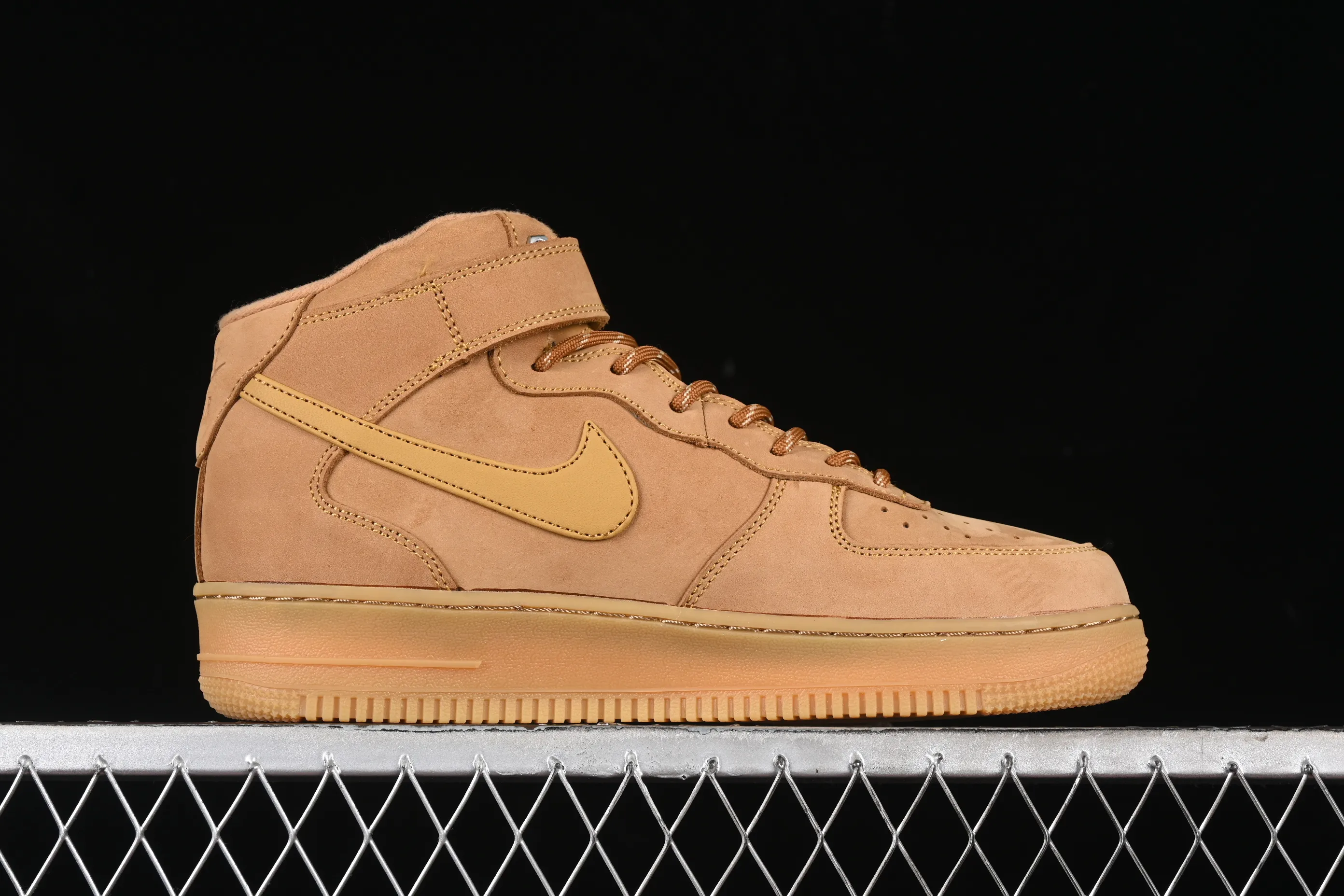 All categories Nk Air Force 1 Air Force series Nk Air Force 1 Mid Air Force mid-top #ZG version Nk Air Force 1'07 Mid Air Force 1 wheat-colored suede Chinese casual sneakers DJ9158-200